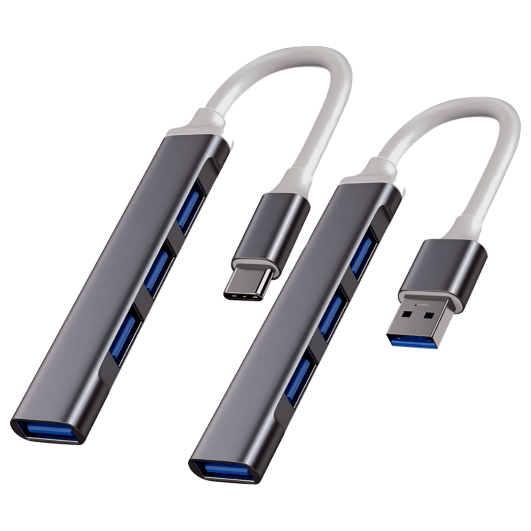 USB Port Hub 2.0/3.0 with OTG Function Grey