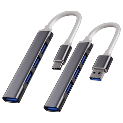 USB Port Hub 2.0/3.0 with OTG Function Grey