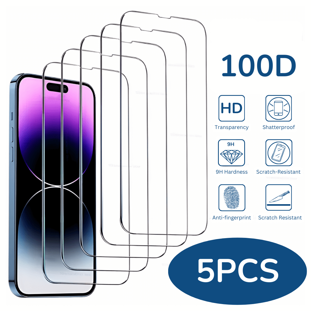 5Pcs Tempered Glass Screen Protectors for Your iPhone