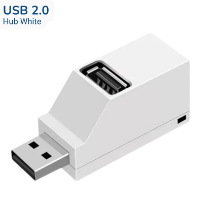 Mini 3-Port USB 2.0 Port Hub White