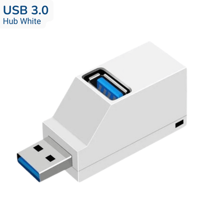 Mini 3-Port USB 3.0 Port Hub White