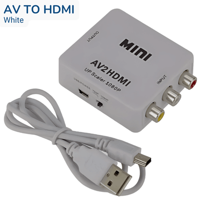 av to hdmi converter using rca cables white