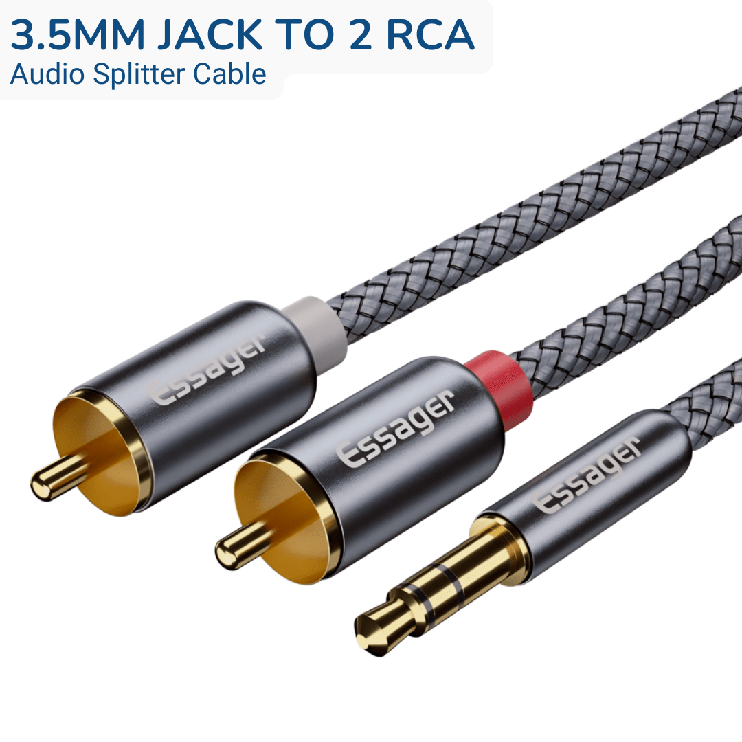 3.5mm Jack to 2 RCA Audio Splitter Cable