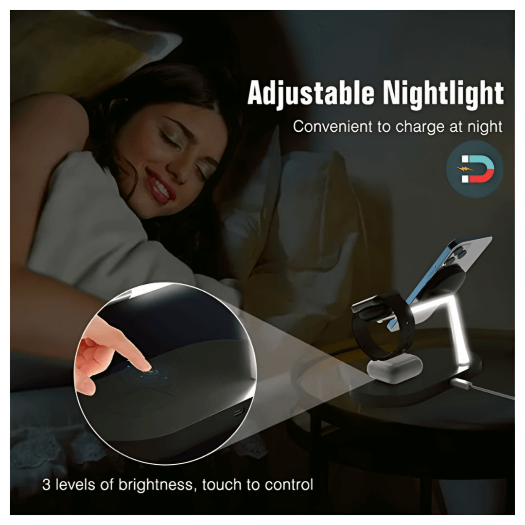 wireless charging stand with nightlight