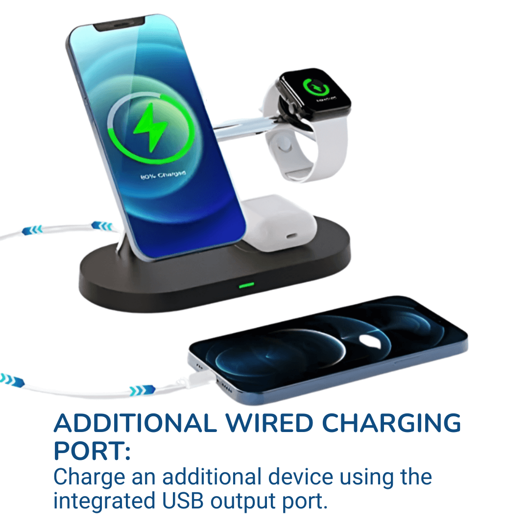 wireless charging stand with usb port
